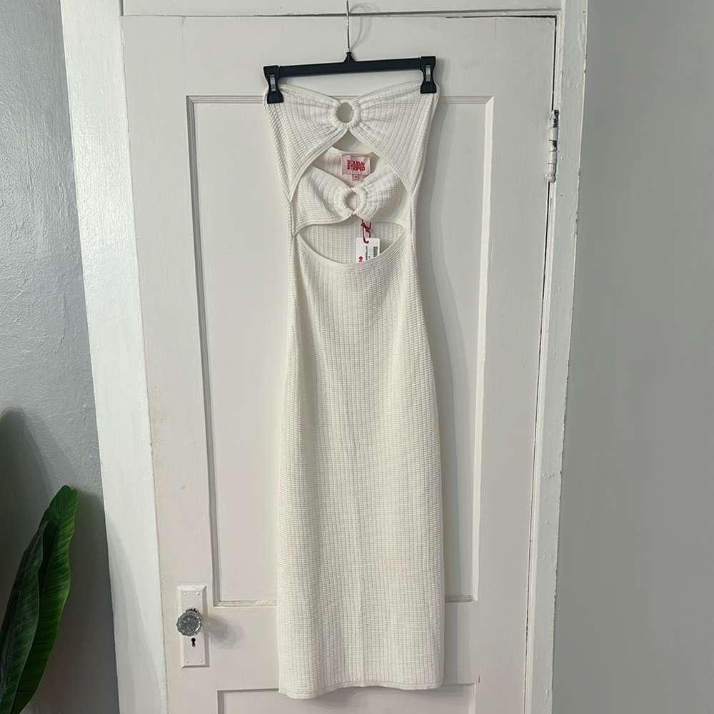 SOLID & STRIPED White Ariana Midi in Marshmellow - Picture 2 of 5